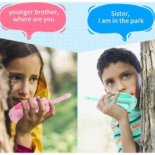 1PC Walkie Talkie Kids Mini Portable 3-5km Long Range 1000mAh Battery Radio Interphone Toys with Flashlight for Boys Girls Gift
