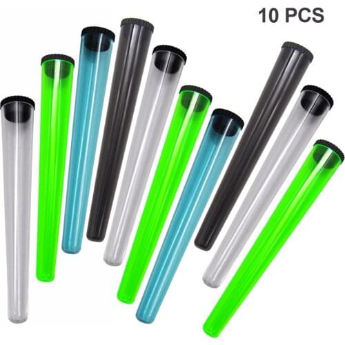 10 PCS Cone Cigaret Storage Case Air Tight Tube Acrylic Pill Smoking Rolling Holder Cigarette Accessories