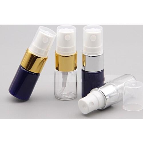 20/30/50pcs 6ml Mini Plastic Small Empty Spray Bottle For Make Up and Skin Care Refillable Transparent/Blue For Travel Use