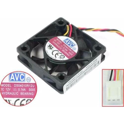 AVC DS04010R12U S005 45K6342 DC 12V 0.14A 40x40x10mm 3-wire Server Cooling Fan