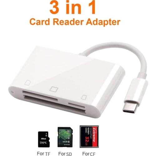 Type C To SD TF MicroSD SDHC CF Card Reader USB-C OTG Adapter for Ipad Pro Macbook For Huawei P40 P30 Xiaomi LG Samsung S20 S10