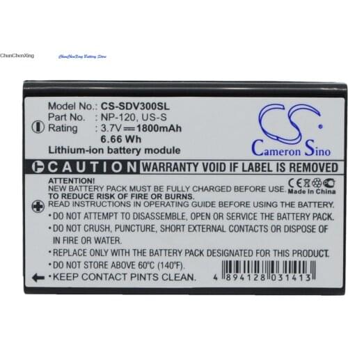 Cameron Sino 1800mAh Battery US-S for Sonocaddie AutoPlay, V300, V300 Plus