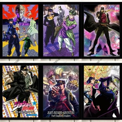 5D Diamond Painting Anime Cross Stitch Kits Mosaic Diamond Embroidery JOJOs Bizarre Adventure Full Square Drill Home Decoration