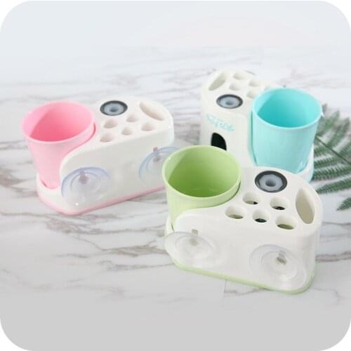 Bathroom Accessories Automatic Toothpaste Dispenser Toothpaste Squeezer Suction Cup Mounted Toothbrush Holder Storage Rack