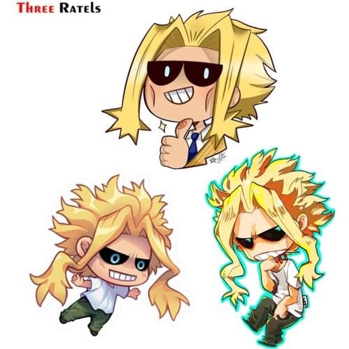 Three Ratels FC729 For My Hero Academia All Might Chibi Car Stickers road bike decal