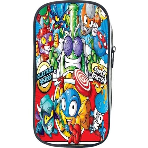 Boys Girls Super Zings Pencil Case Students Superzings Pen Bag Teens Stationery Bag Child Cartoon Pencil Holder school Gifts