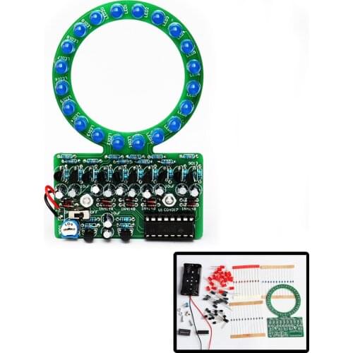 DIY Electronic Kits Projects kit Set Gradient Blue LED Page Loading Circular Symbol Production kit Electronic DIY Parts NE555