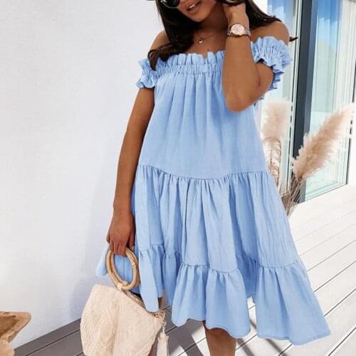 Dunayskiy Off-the-shoulder Summer Dresses