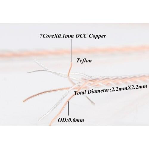 Hi-end 6N OCC copper + silver plated Braided Headphone wire cable DIY hifi Audio Headphone Earphone Headset upgrade Cable