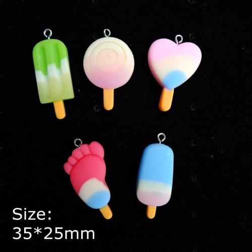 Kawaii Ice Cream Charms Pendants for DIY bracelets necklace earring key chain Jewelry Making