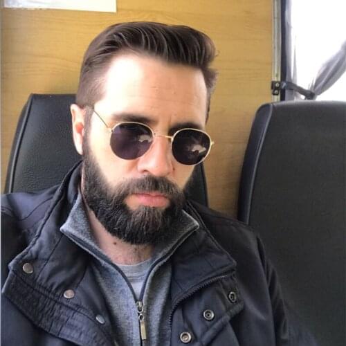 Round Driving Sunglasses men Mirror Metal Frames Classic Retro Vintage Street Beat sun Glasses Men Glasses Oculos De Sol 4374