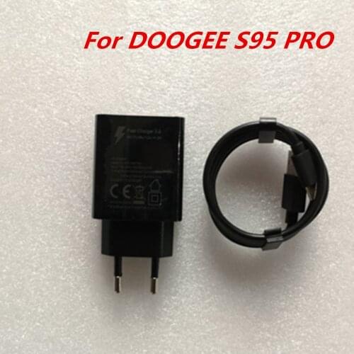 New Original DOOGEE S95 PRO EU Fast Charger Travel Adapter + Type-c USB Data Line Cable For DOOGEE S95 PRO Cell Phone