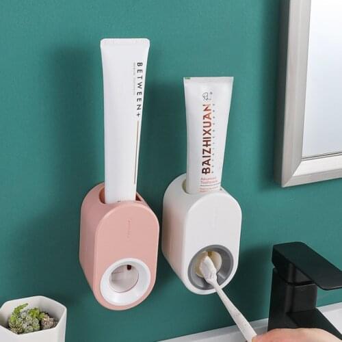 New Bathroom Auto Toothpaste Dispenser Automatic Tooth Paste Squeezer Wall Mount Toothpaste Holder Bathroom Accessories for Kids