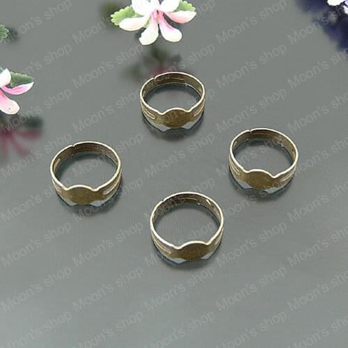 Wholesale Diameter 17mm Antique Bronze Iron Ring with 7.5mm Settings diy Jewelry Findings Accessories 100 pcs(JM3146)