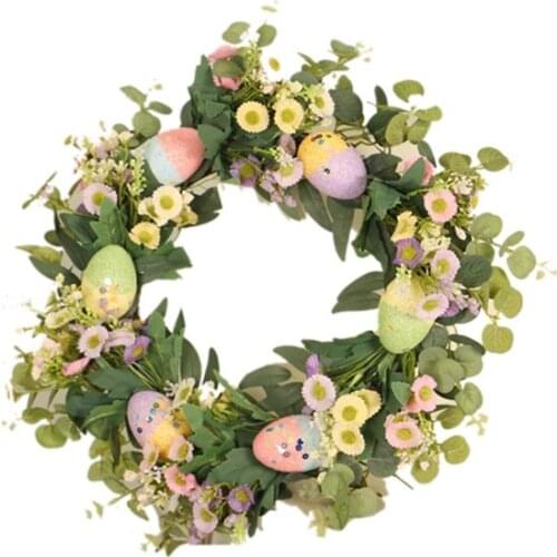 Easter Simulation Egg Eucalyptus Wreath Artificial Flowers DIY Leaf Kid Gift Wedding Decor Birthday Supplie