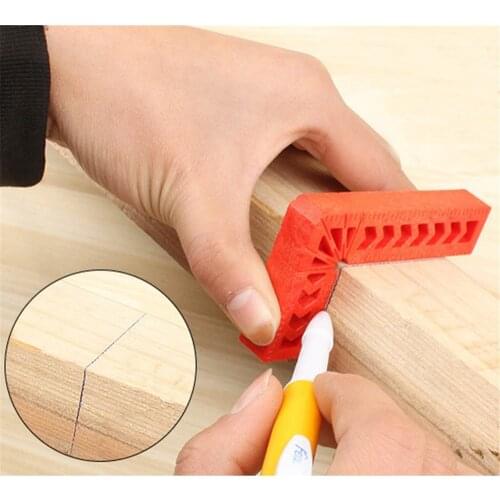 Plastic Woodworking Right Angle Ruler Locator Positioning Block Fixed Carpentry Clamp Tool Right Angle Assist Measuring Tools