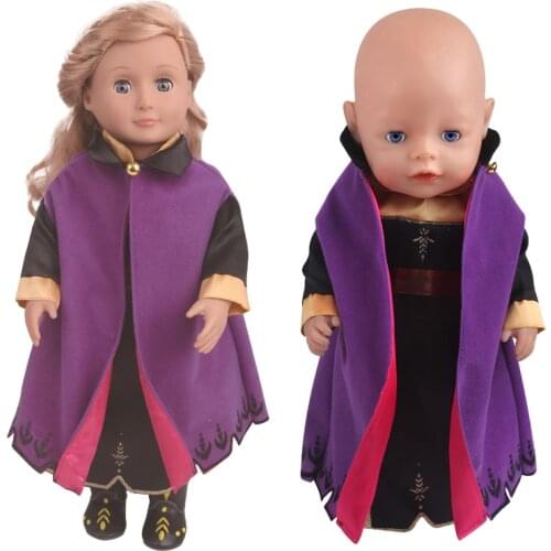 Princess Anna Print Skirt Fit 43cm Baby New Born doll,42cm Nenuco Doll,American Girl 18inch Doll Clothes Accessories
