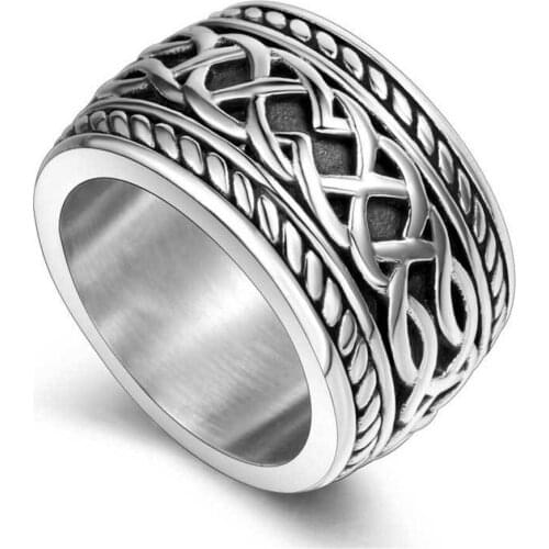 SHQIYAY Casting 316L Stainless Steel Punk Finger Rings Vintage Men Fashion Jewelry Exaggerated Bohemian Accessories Gift 154