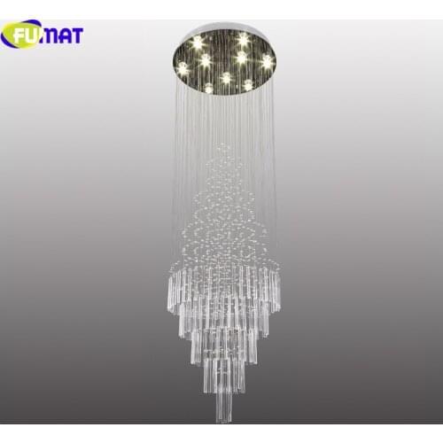 FUMAT Modern Chandeliers Living Room LED GU10 K9 Crystal Chandeliers Hanging Lights Fixture Luminaria Home Deco Ceiling Lamps