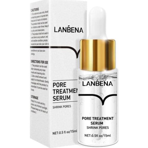LANBENA Pore Treatment Serum Essence Shrink Pores Firming Moisturizing Oil Control elieve Dryness Repairing Smooth Skin Care
