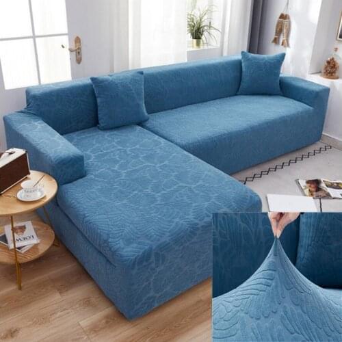 Corn kernels universal L-shaped sofa cover, used for living room furniture, elastic cover, chaise longue corner sofa cover
