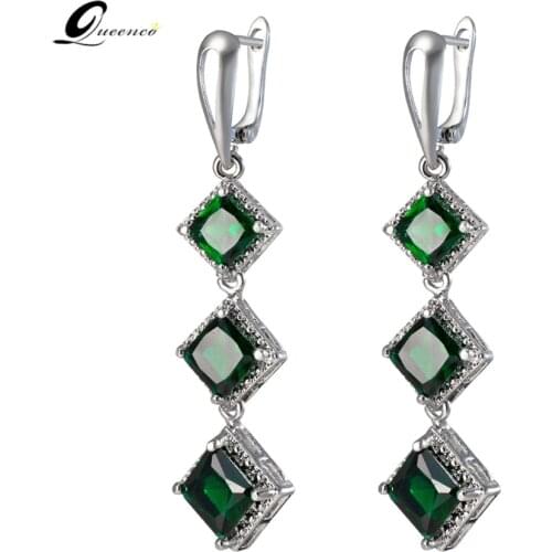 Green Dangle Wedding Earring Trendy Earrings Jewelry Womens Accessories Brincos Pendientes Novidades Wholesale Jewlery Joyas