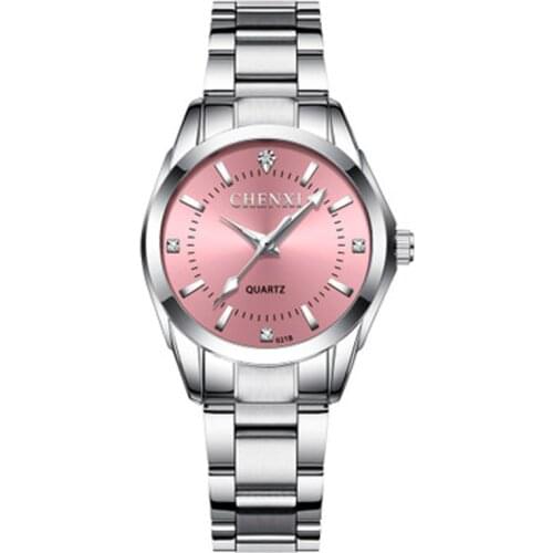CHENXI Women Watch Cute Pink Ladies Watches Stainless Steel Band Quartz Wristwatches Montres Femmes Cheap Price Dropshipping