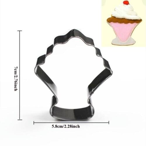 1pcs cupcake Metal Cookie Cutter Fondant Cake Decor sugar craft Pastry Biscuit tool bread mold die cut mould