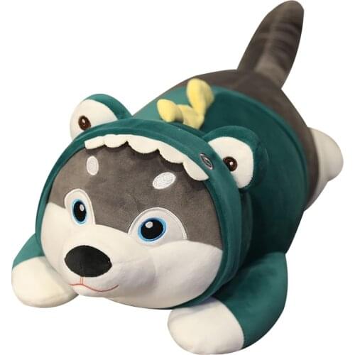 1PC 60cm Cute Husky Plush Toy Stuffed Soft Down Cotton Animal Dog Pillow Christmas Gift Peluche for Kids Girls Kawaii Present