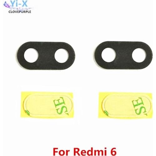 100pcs/lot Rear Back camera glass lens for xiaomi Redmi 6 lens For Mi Redmi 6
