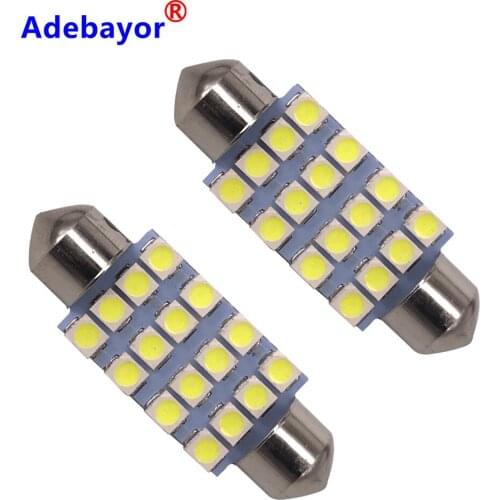 10X36mm 39mm 41mm 1210 3528 16SMD LED White Car Dome Festoon Light Bulbs Auto Car Festoon LED Licence Plate Dome Roof Car Light