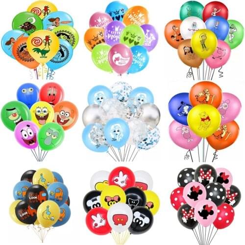 12pcs Wholesale Princess Latex balloons Baby Girl Happy Birthday party decorations Party supplies helium balloon Kids toys
