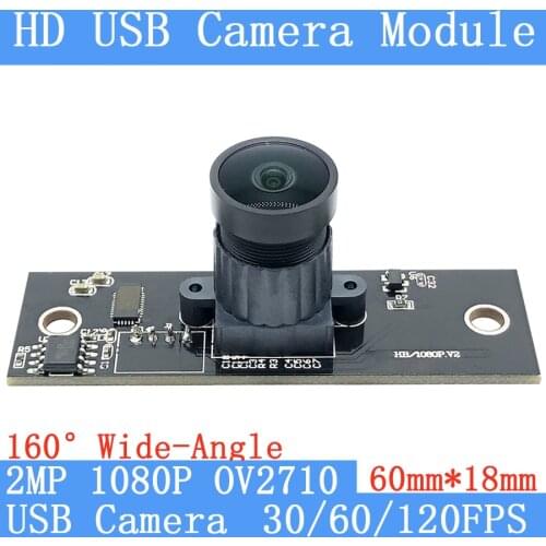 160° wide-angle 2MP OV2710 Full HD 1080P OTG Webcam UVC Plug Play MJPEG 30FPS 60FPS 120FPS USB Camera Module for Android Windows
