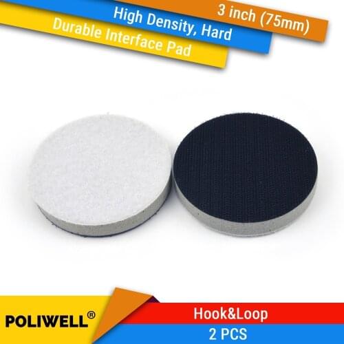 2PCS 3 Inch(75mm) High Density Sponge Surface Protection Interface Pads for 3" Back-up Sanding Pad and Hook&Loop Sanding Discs