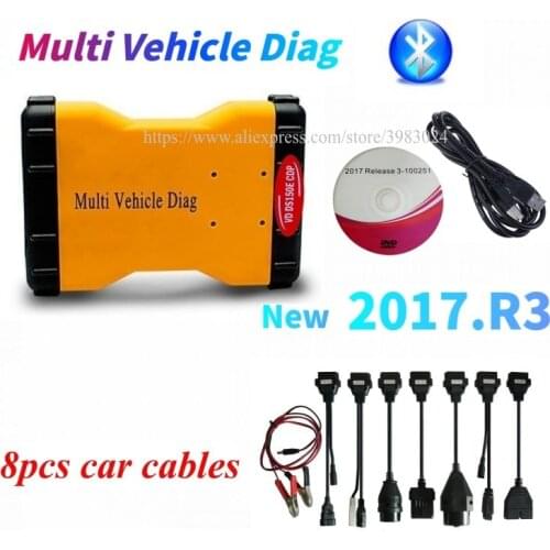 2021 NEW VCI vd ds150e cdp Bluetooth 2017.R3 for delphis OBDII diagnostic repair tool obd2 Scanner Car truck Multi Vehicle Diag