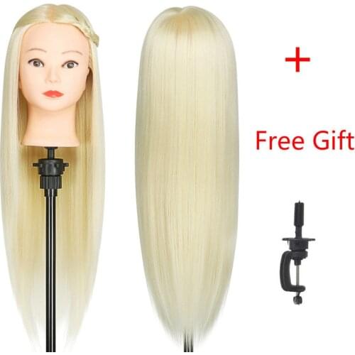 55cm 70% Real Human Hair Salon Training Head Hairdressing Styling Mannequin Doll
