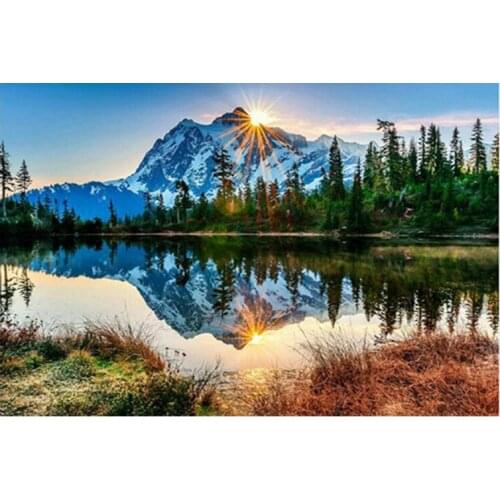 5D DIY Diamond Painting Sun Landscape Cross Stitch Full Round Diamond diamond embroidery rhinestones Wall Painting love gift