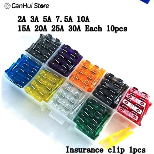 91pcs/lot Standard Car Fuse Medium Blade Fuses Car,Auto Fuse Car 2A 3A 5A 7.5A 10A 15A 20A 25A 30A and Insurance Clip With Box