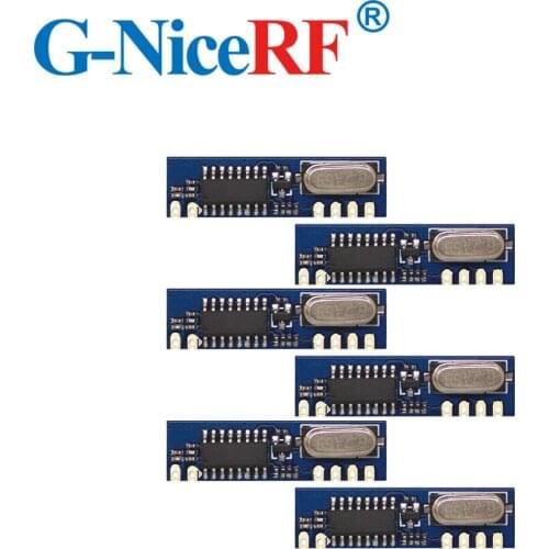 Free Shipping - 5PCS SRX887 Small Size ASK Modulation 433MHz Superheterodyne Receiver Module +5PCS Helical Antennas