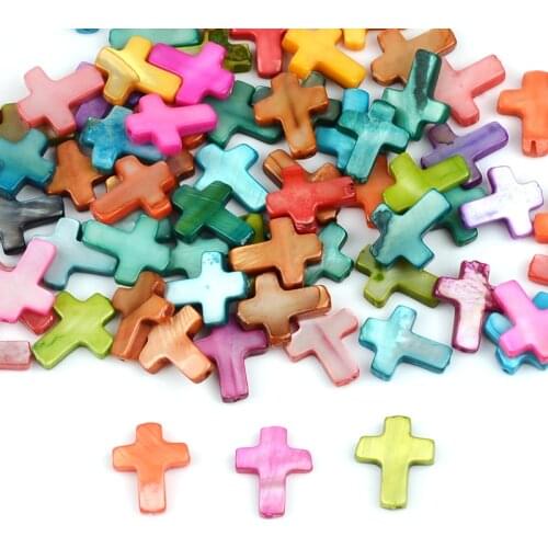 10X10mm 12x14mm Cross Shape Shell Beads Loose Beads Sea Natural Stone Beads for Jewelry Making Diy Bracelet Necklace NASSBORO