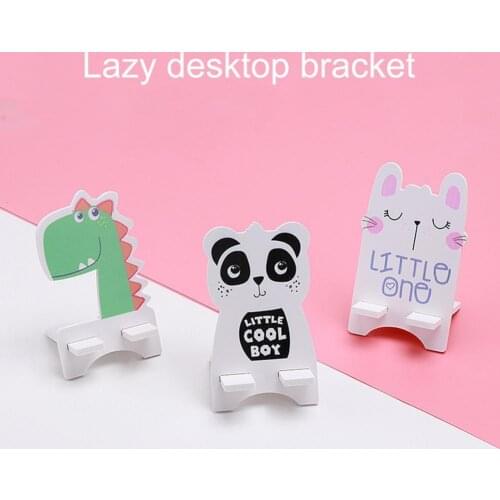 Mobile Phone Holder Cartoon Universal Wooden High Quality Material Desk Portable Stand Bracket for Tablet/Mobile Phone