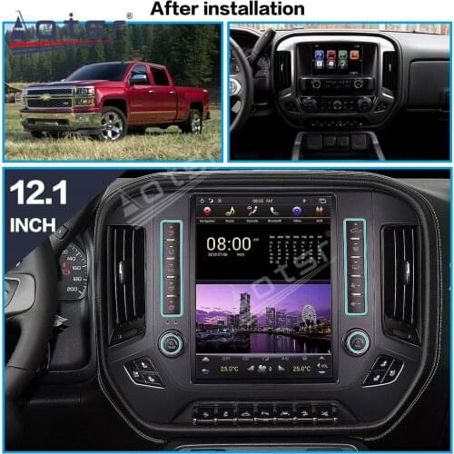 For GMC SIERRA 2015-2019 Android 9.0 4G 64GB Tesla Style Car GPS Navigation Auto Stereo Head Unit Car Multimedia Player Carplay