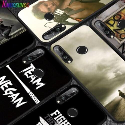 For Huawei P40 P30 P20 Pro Lite E Plus 5G Bright Black Phone Case The Walking Dead TWD For Huawei P10 P9 P8 Lite Cover