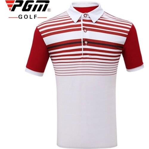Golf Children Quick Dry Striped T-Shirt Boys Short Sleeve Sports T-Shirt Kids Summer Golf Trainning Sportswear AA51873