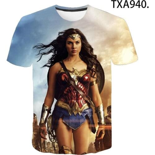 Wonder Movie Mens 3D Print t-shirts Short Sleeve Boy Girl Kids Fashion Men Women Children Casual Short Sleeve Cool Tops Tee
