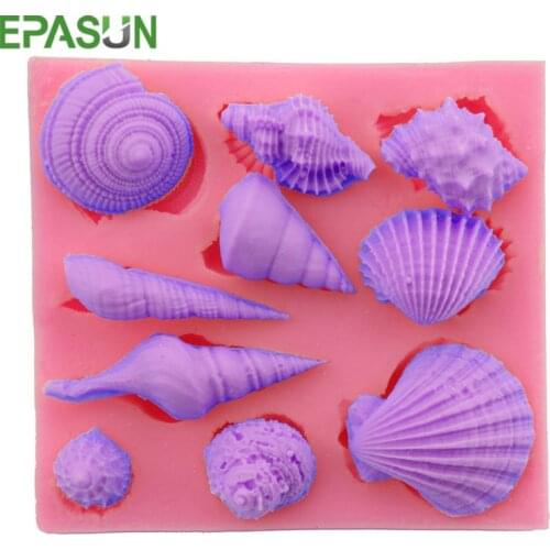 Tiny Sea Animal Soap Mold Silicone Shell Form DIY for Making 3d Moulds Sugarcraft Seifenform Handmade Craft Decorating Tool