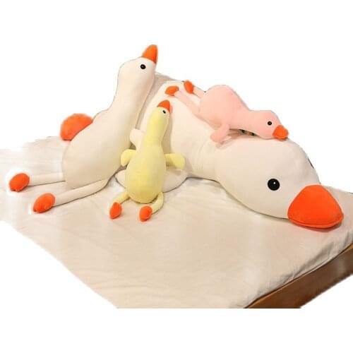 Cartoon simulation three-color big white goose animal stuffed plush toy pillow room decoration gifts fabric comfortable and soft