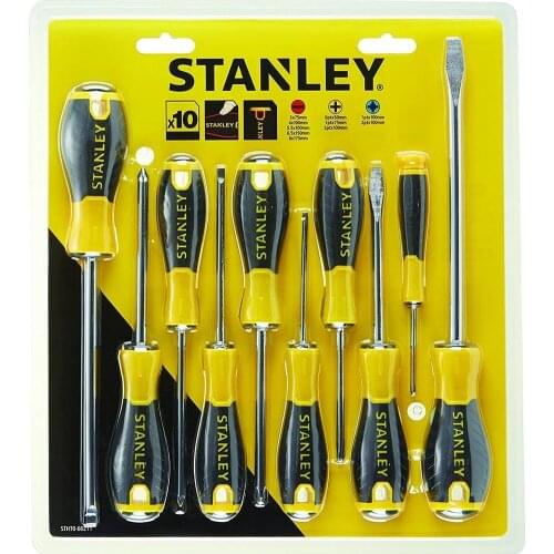 Stanley STHT060211 10 Piece Screwdriver Set, Ergonomic Design and High Quality Material