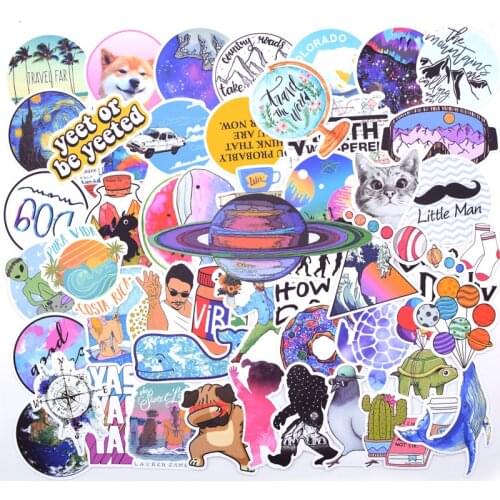 50 PCS A Beautiful Vsco Stickers things Girl for on the Laptop Phone Luggage Suitcase Travel Guitar Fridge Waterproof Sticker