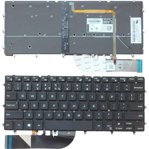 New Keyboard FOR DELL XPS 13 9343 xps13 9350 15BR N7547 N7548 17-3000 0DKDXH NSK LS0BW US BLACK laptop keyboard Backlight